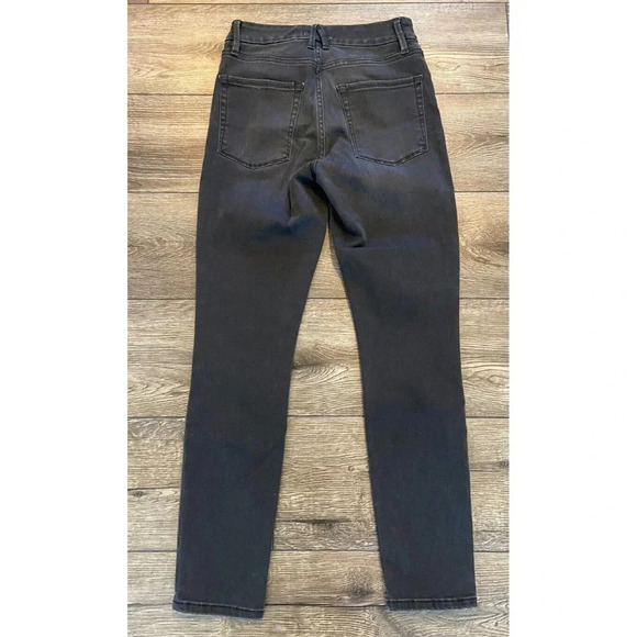 Good American Jeans Good Legs Crop Black Wash Size 4 27 - Picture 3 of 4